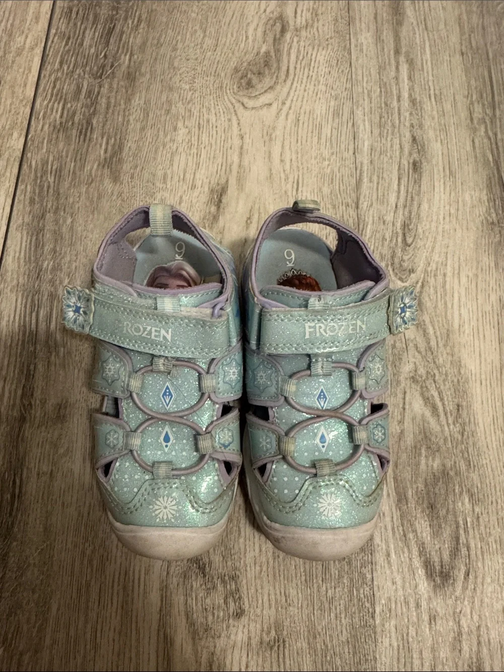 Disney Frozen Sparkle Teal and Lavender Kids Sandals